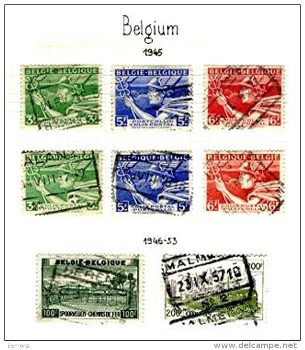 BELGIUM, Railway Parcels, Yv 288/90A, 244, 335, Used, F/VF - Other & Unclassified