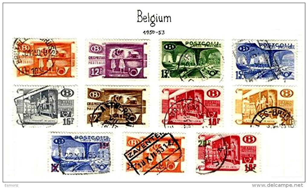 BELGIUM, Railway Parcels, Yv 322/29, 331/33, Used, F/VF, Cat. &euro; 13 - Other & Unclassified