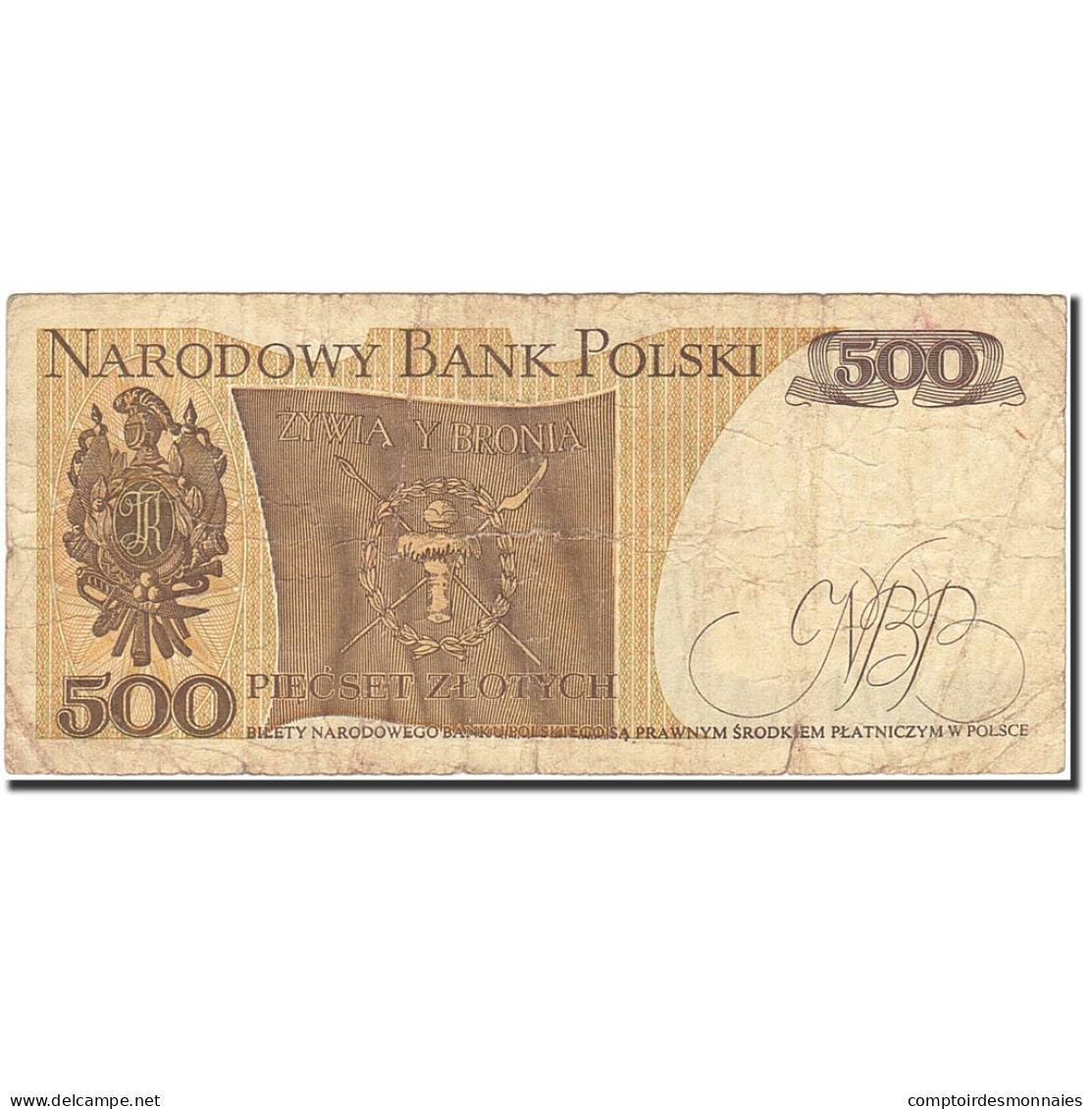 Billet, Pologne, 500 Zlotych, 1974-1976, 1982-06-01, KM:145d, B - Pologne