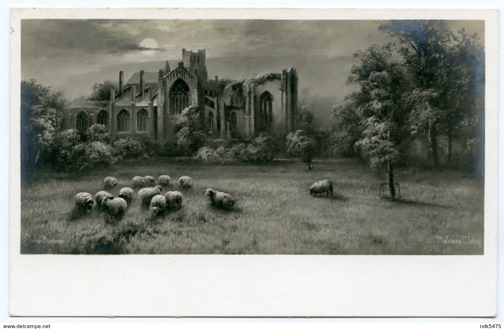 MELROSE ABBEY : ARTIST - ELMER KEENE - Roxburghshire