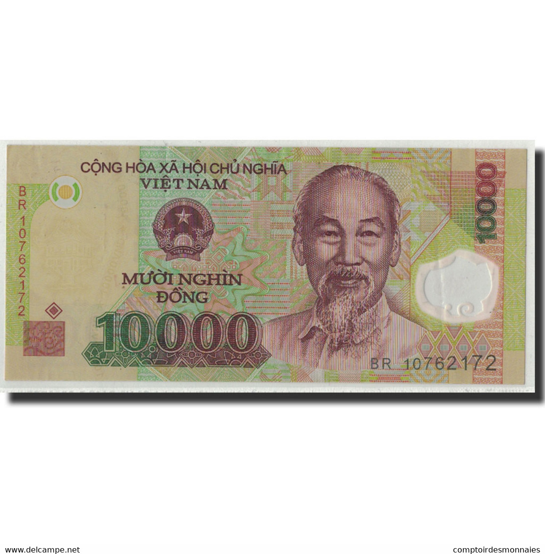 Billet, Viet Nam, 10,000 D<ox>ng, 2010, KM:119e, TB+ - Vietnam