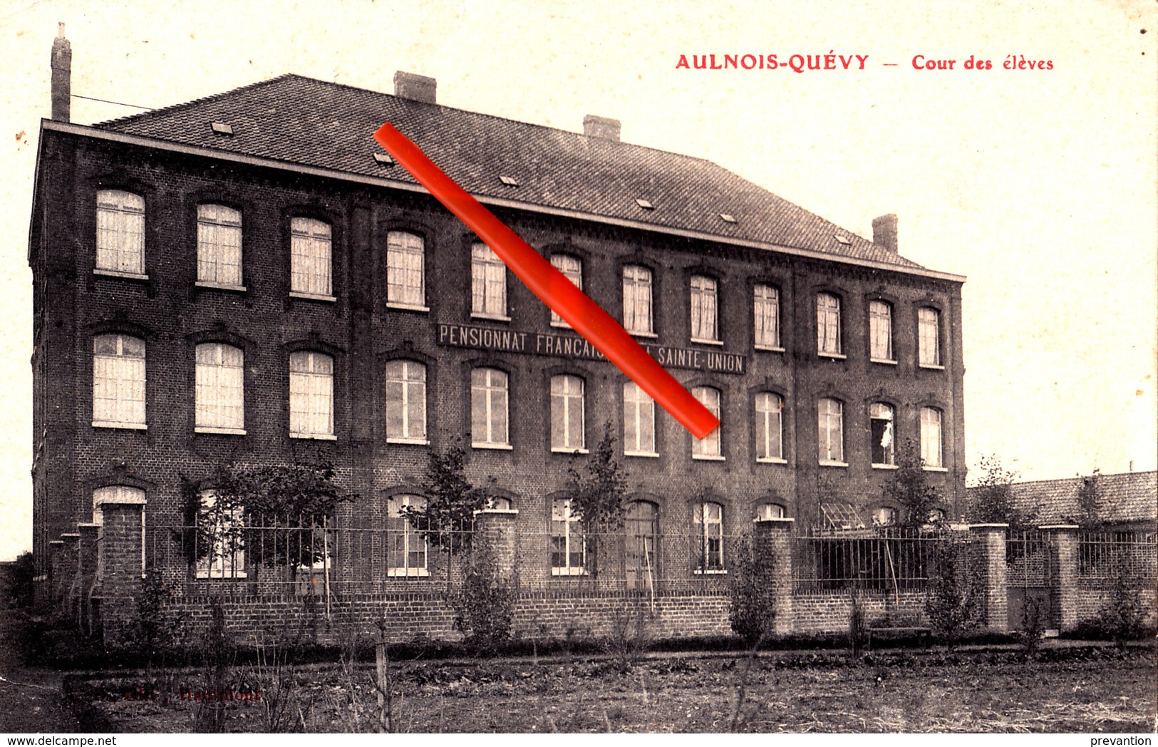 AULNOIS-QUEVY - Cour Des élèves - (Pensionnat Français De La Sainte Union) - Quévy