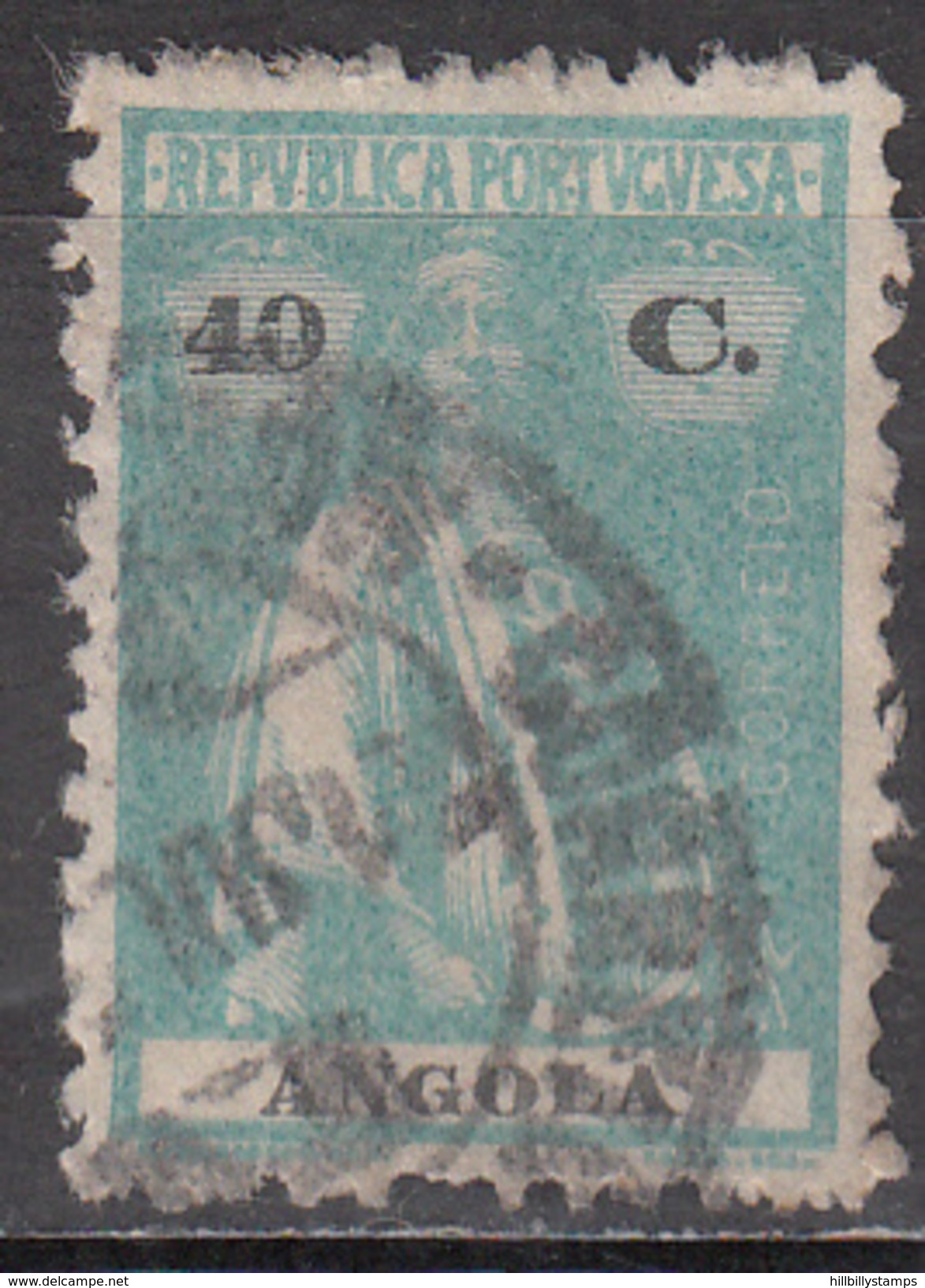 ANGOLA     SCOTT NO. 158W    USED    YEAR  1921 - Angola