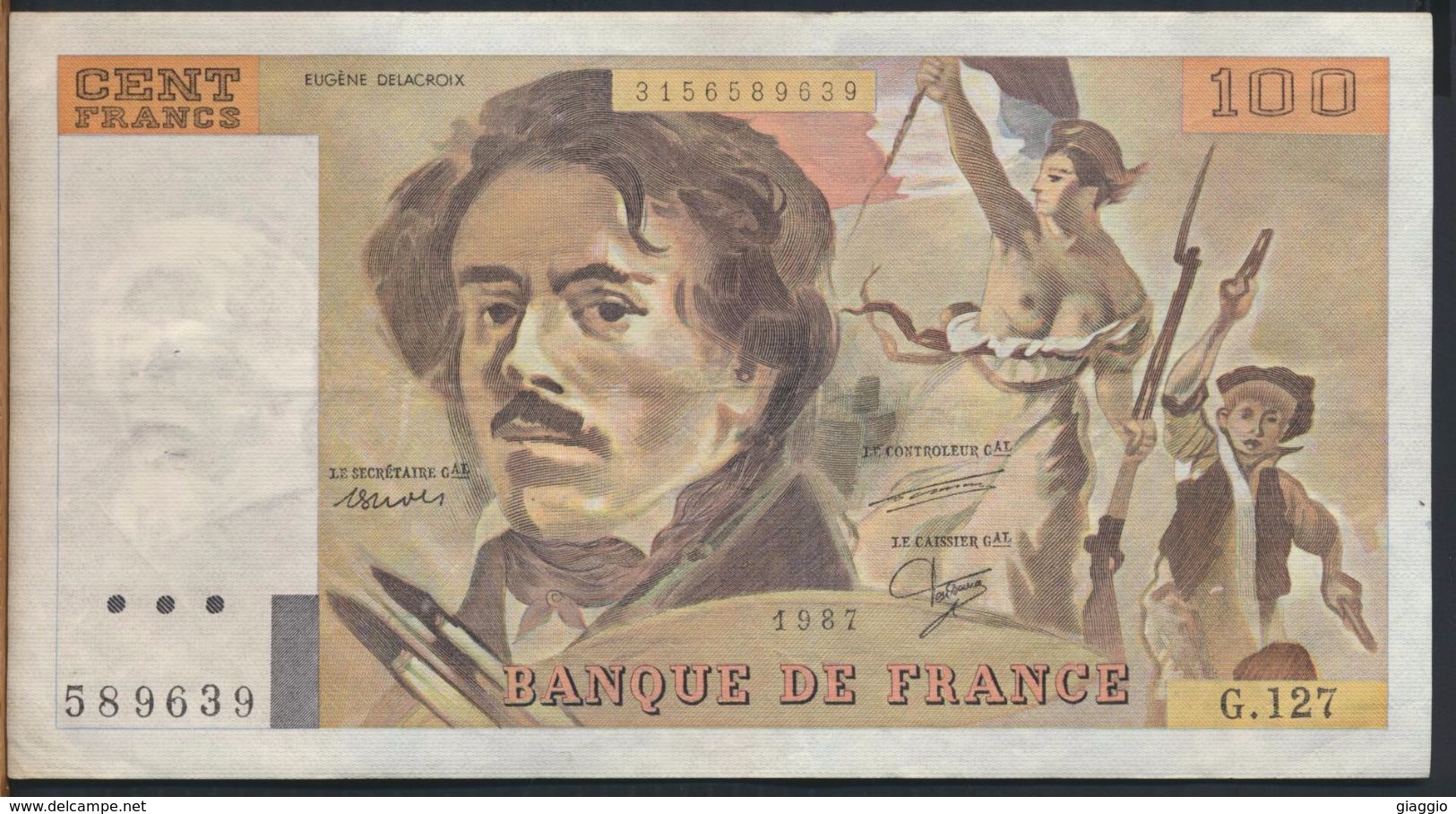 °°° FRANCE - 100 FRANCS 1987 °°° - 100 F 1978-1995 ''Delacroix''