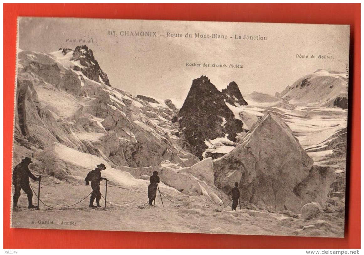 EVG-02 Alpinistes à Chamonix Route Du Mont-Blanc, La Jonction. Animé. Non Circulé. - Alpinisme