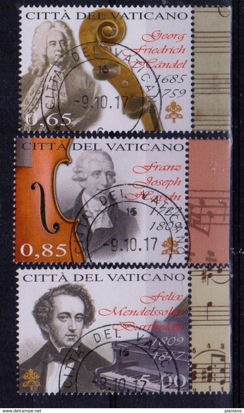 PIA -  VATICANO -  2009  : Giornata Della Musica - (SAS  1510-12 ) - Oblitérés