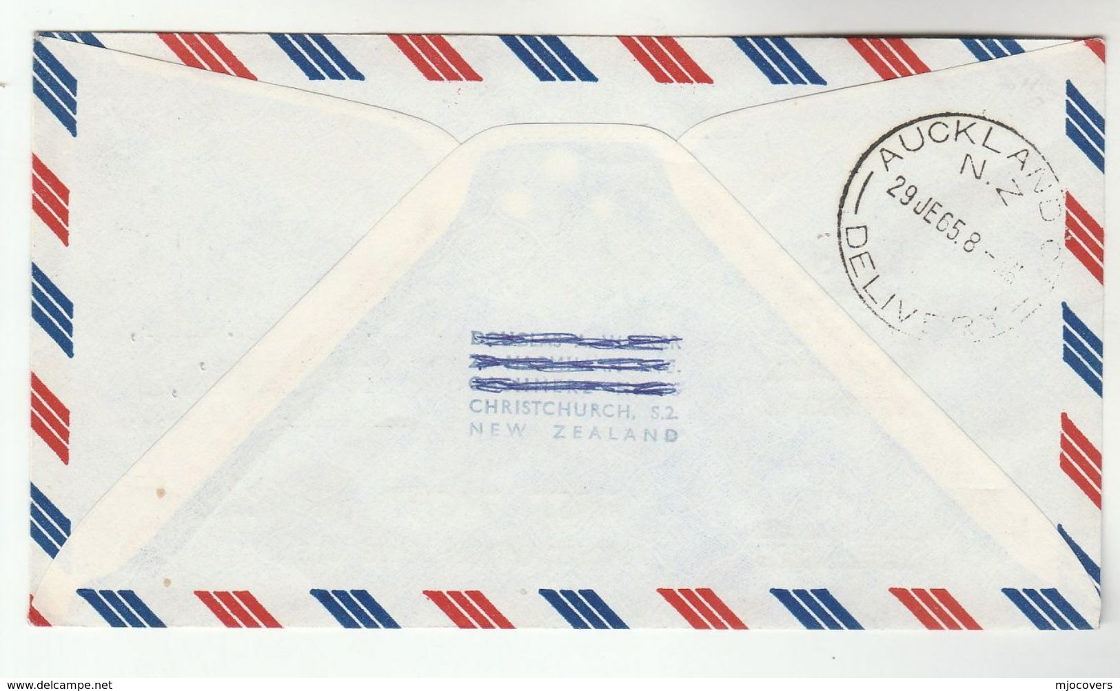 1965 New Zealand FIRST FLIGHT COVER TAUPO Via SPANZ  To Auckland  Aviation Stamps - Covers & Documents