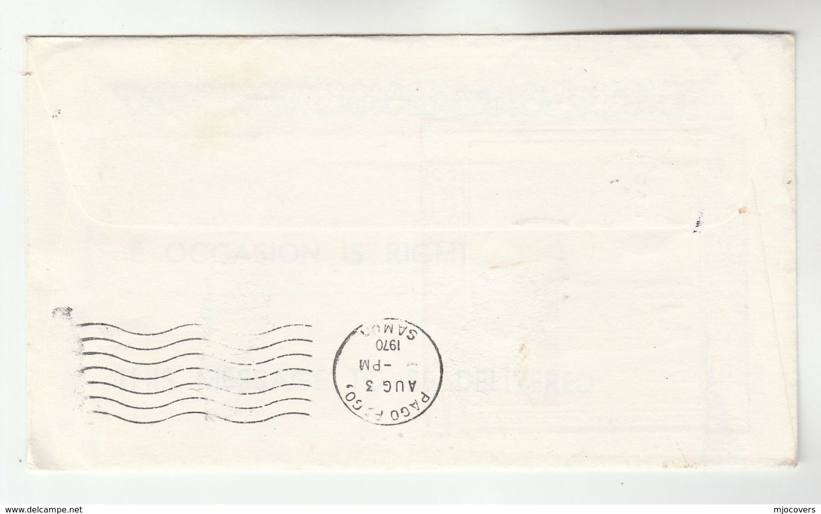 1970 New Zealand FIRST FLIGHT COVER Auckland To PAGO PAGO SAMOA Via AMERICAN AIRLINES  BOEING 707 Aviation Stamps - Covers & Documents