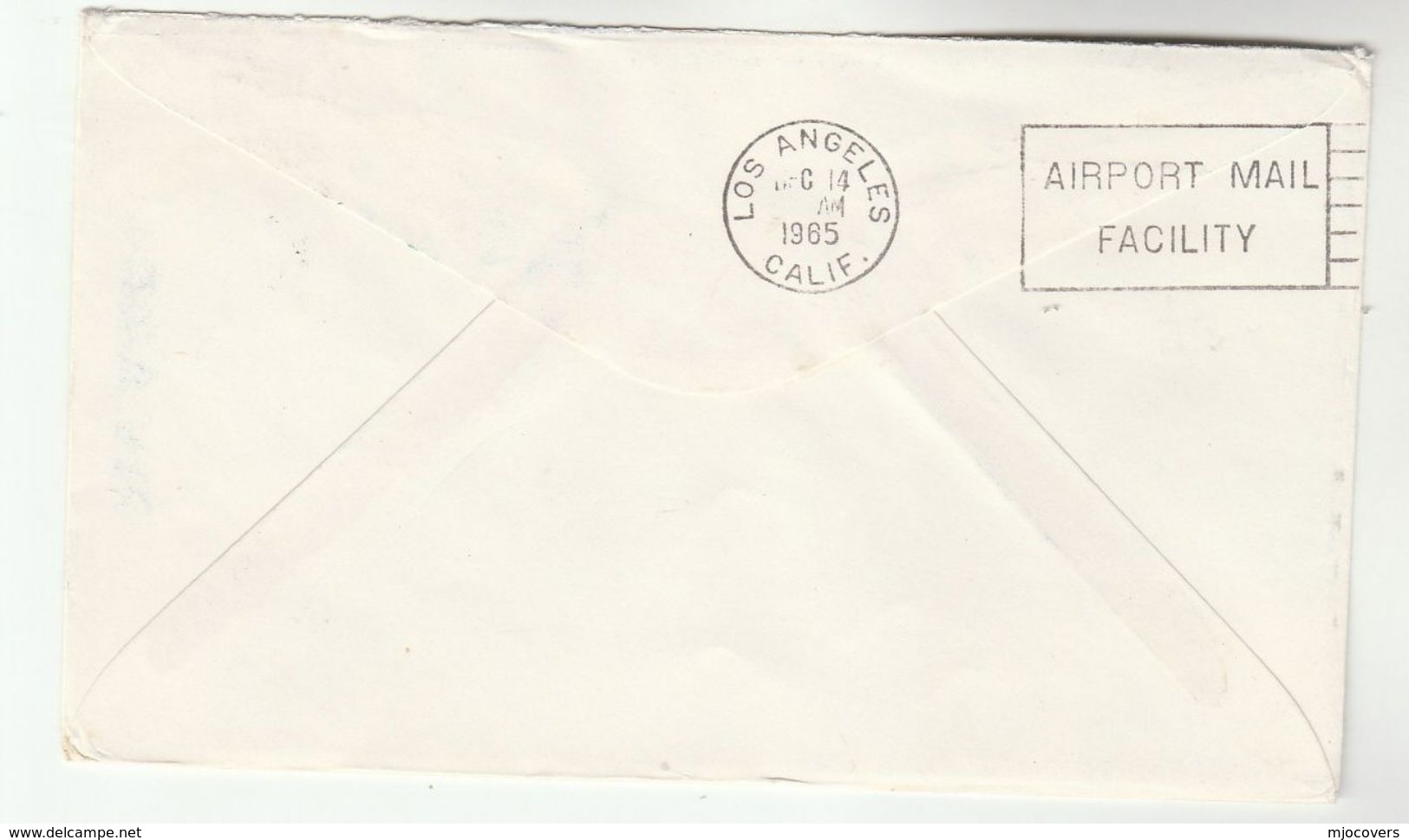 1965 New Zealand FIRST FLIGHT COVER Auckland To LOS ANGELES USA Via AIR NEW ZEALAND DC8 Aviation Stamps Fish - Covers & Documents