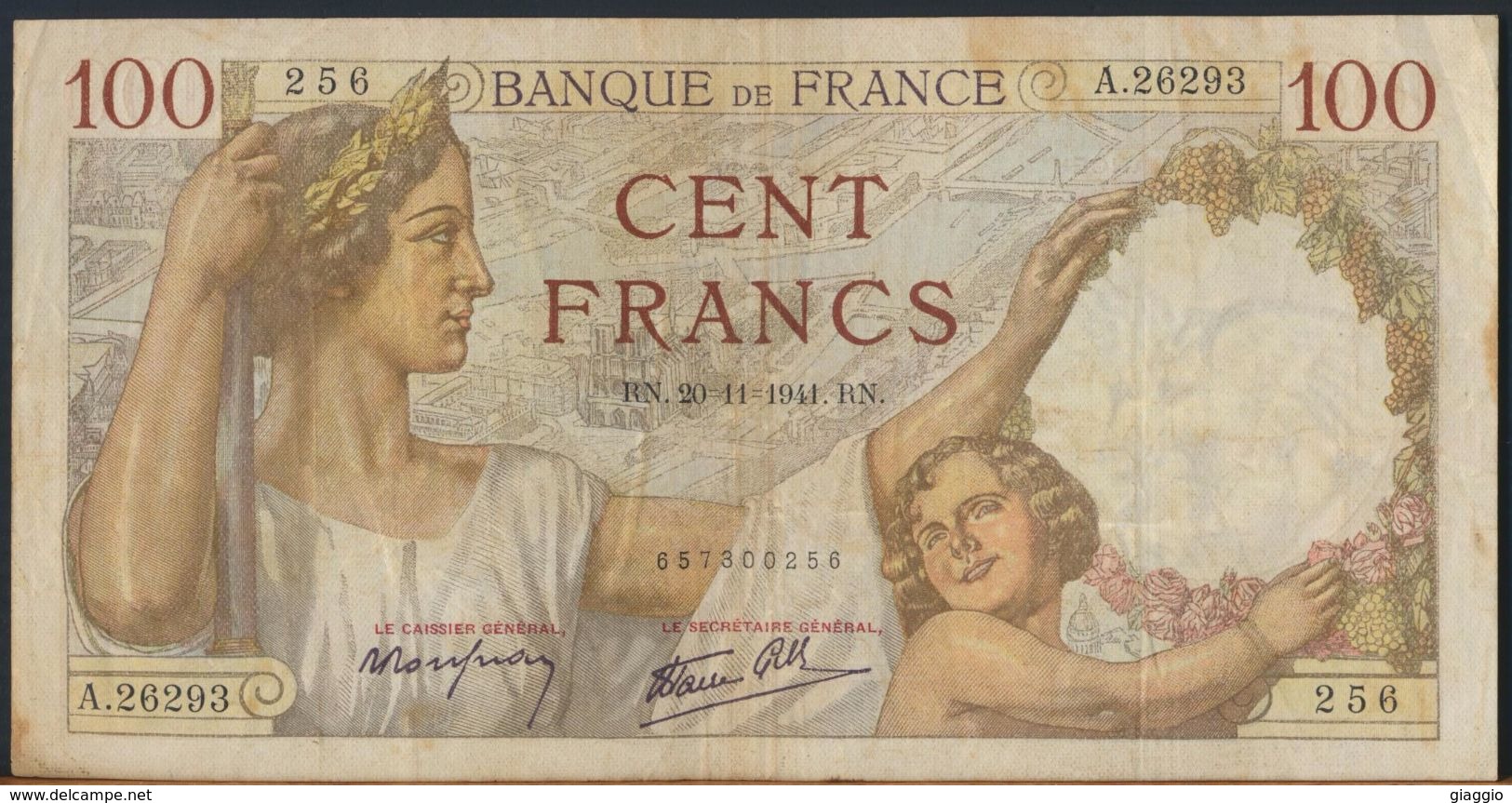 °°° FRANCE - 100 FRANCS 20/11/1941 °°° - 100 F 1939-1942 ''Sully''