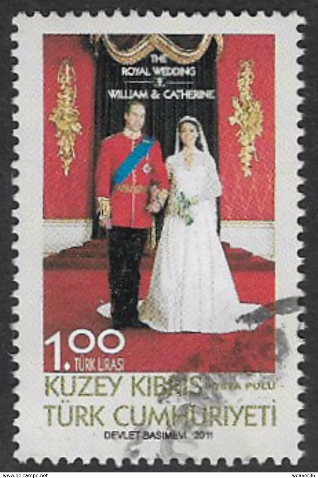 Turkish Cyprus 2011 Royal Wedding 1ytl Good/fine Used [35/29677/ND] - Oblitérés