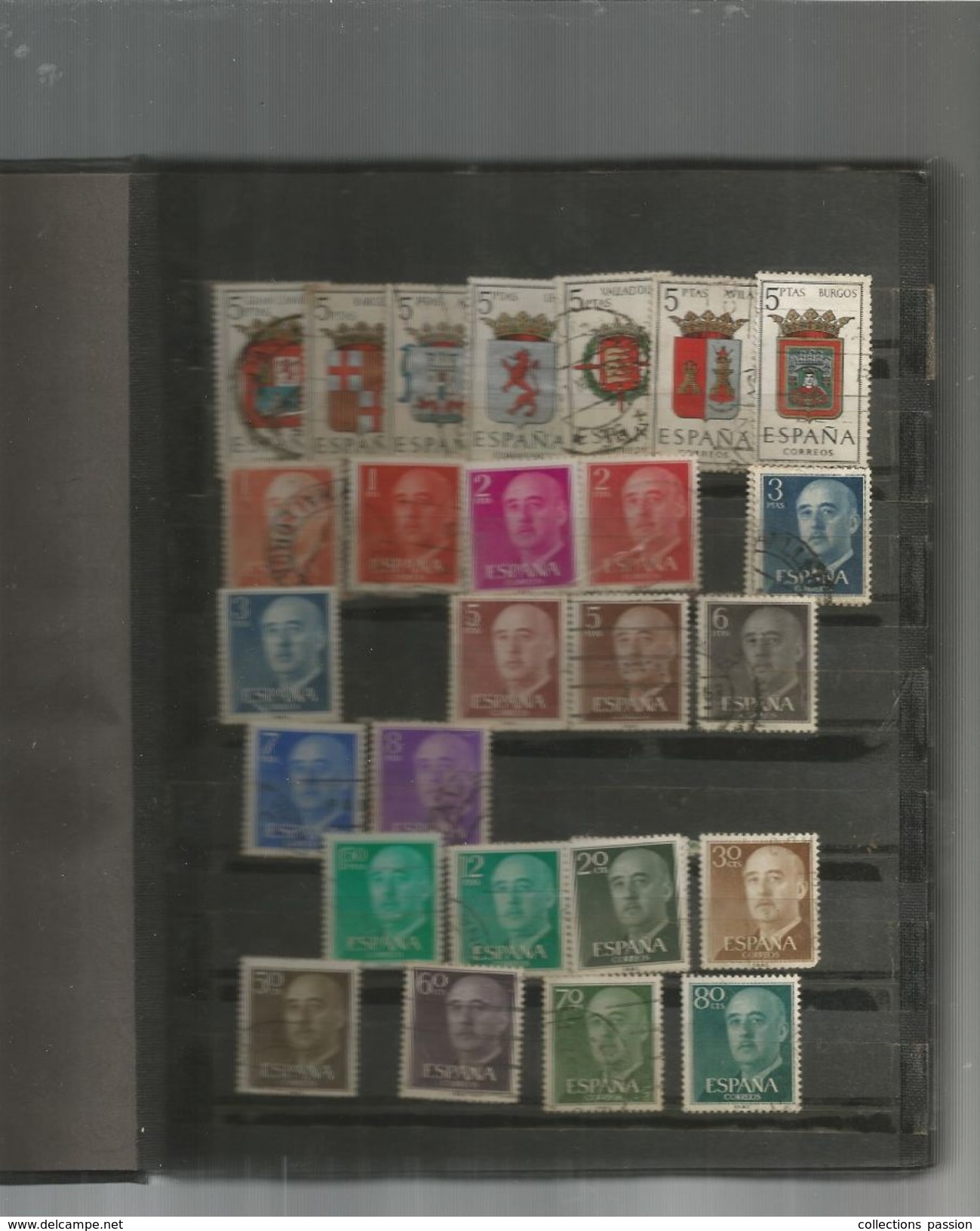 ALBUM ,16 Pages , + De 350 Timbres Espagne Et Portugal , 6 Scans, Frais Fr : 4.25 E - Collections