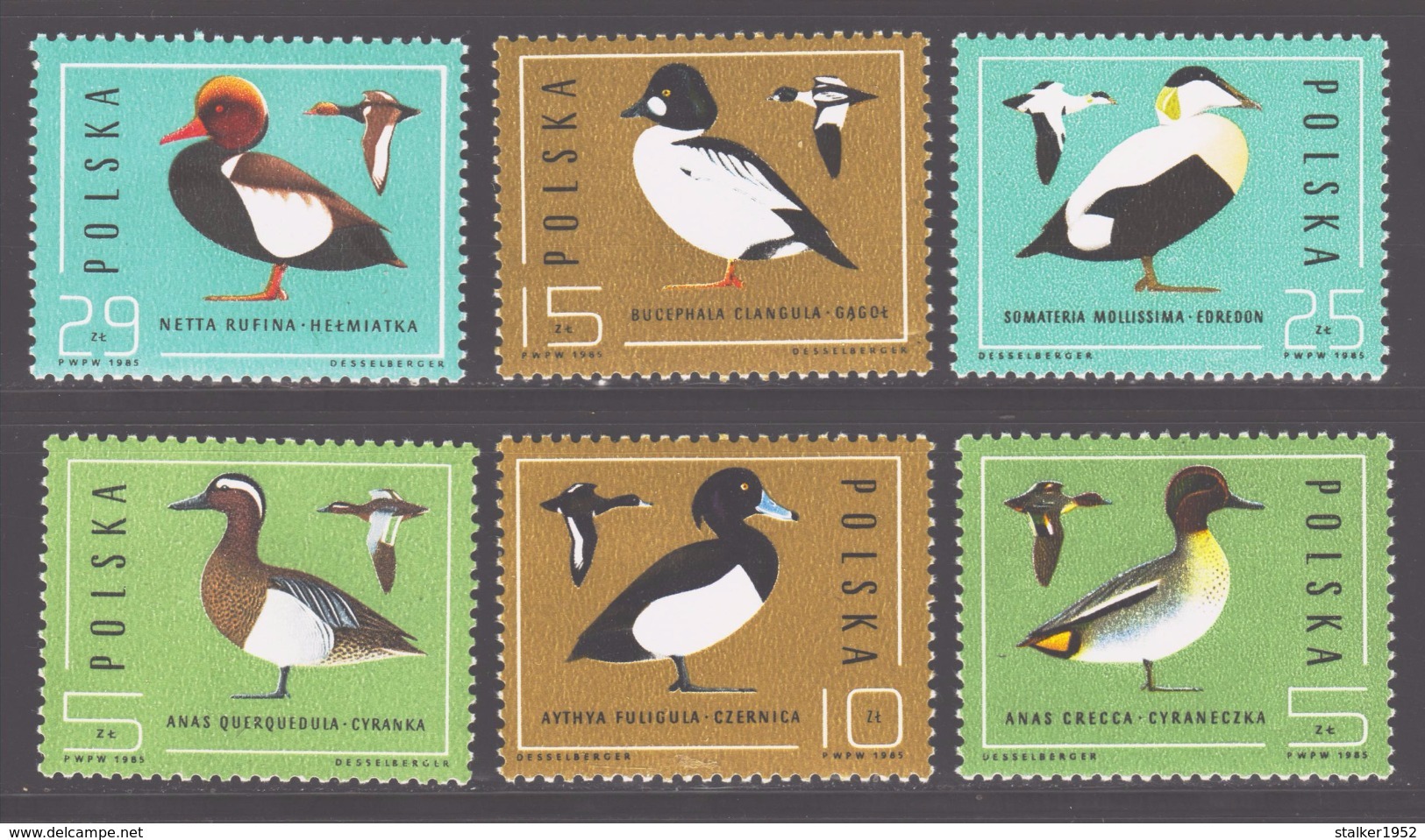 Poland 1985 Polen Mi 2998-3003 Wild Ducks / Jagdbare Wildtiere **/MNH - Eenden