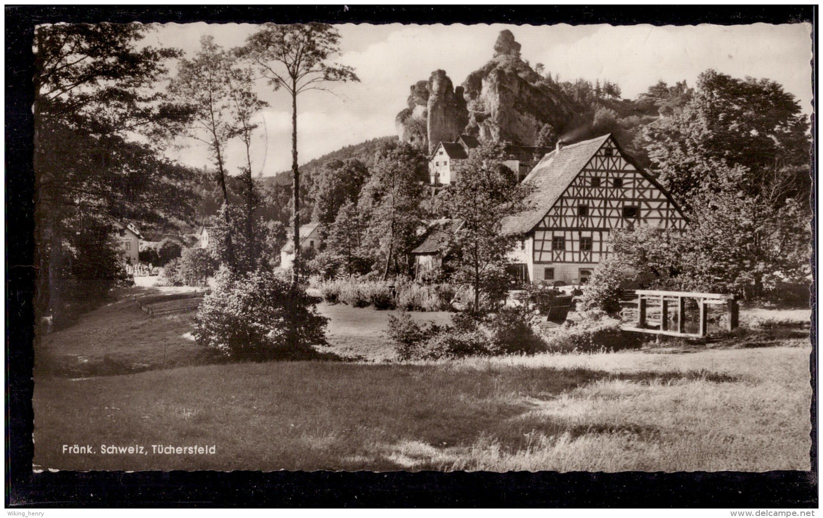 Pottenstein Tüchersfeld - S/w Ortsansicht 1 - Pottenstein