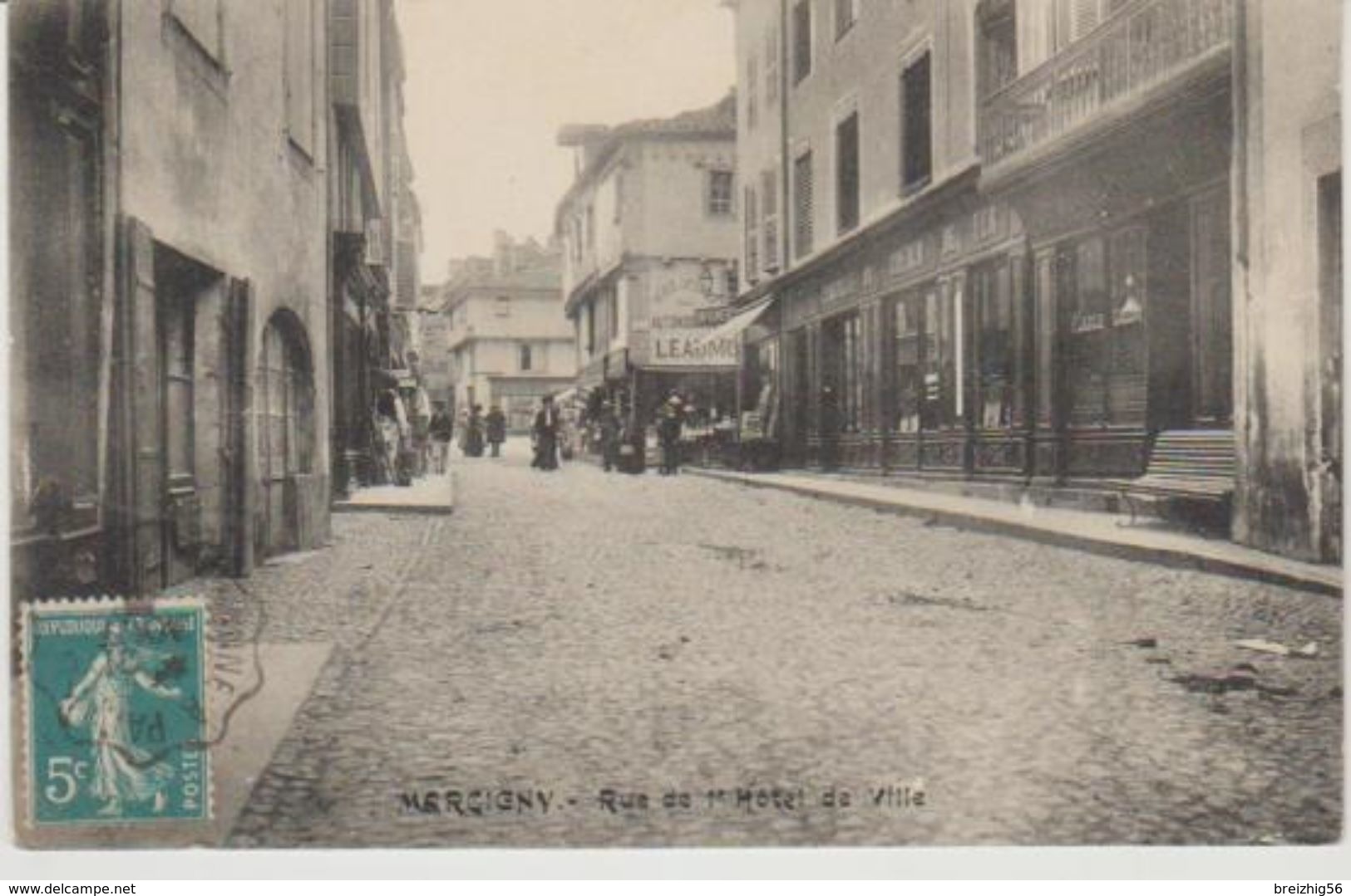 Saône Et Loire MARCIGNY Rue De L'hôtel De Ville - Altri & Non Classificati