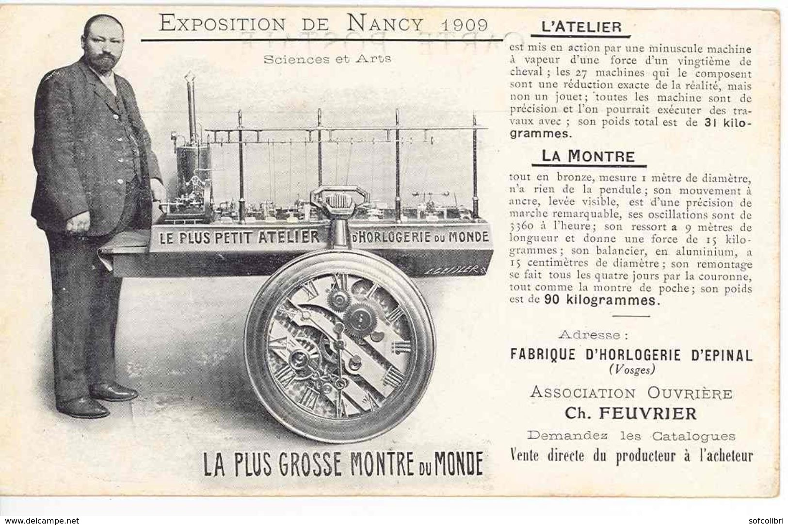 54 -- EXPOSITION DE NANCY 1909 -- LA PLUS GROSSE MONTRE DU MONDE - Nancy