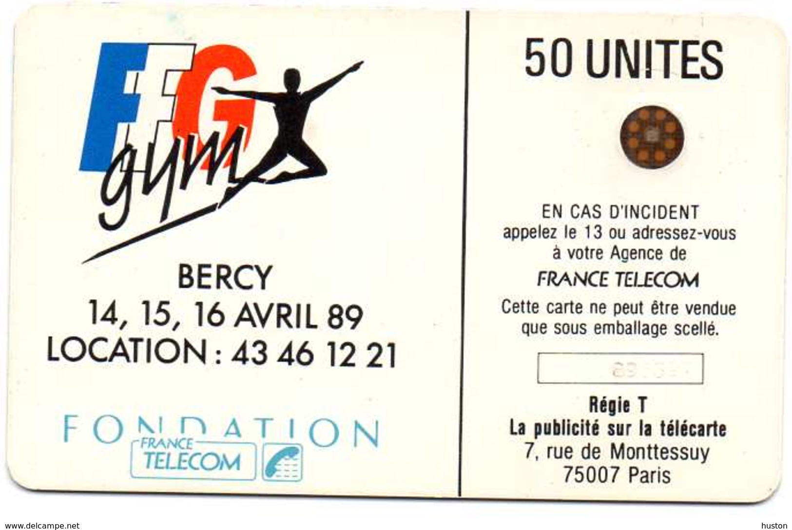 TELECARTE BERCY 1 FEMME 50 U VARIETES Série 895397/ REF F63 - 1989