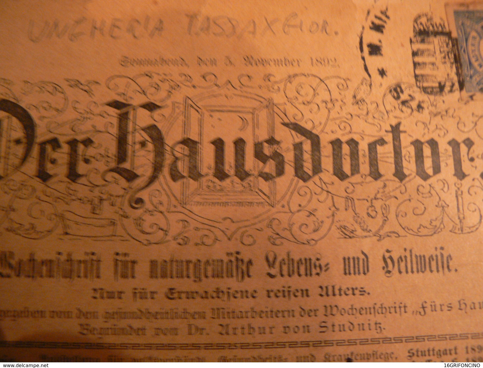 HUNGARY 1862  POSTAGE STAMP OF TAX OF NEWPAPER OF HIGH VALUE UNGHERIA 1862 FRANCOBOLLO PREGIATO TASSA.GIORNALE - Giornali