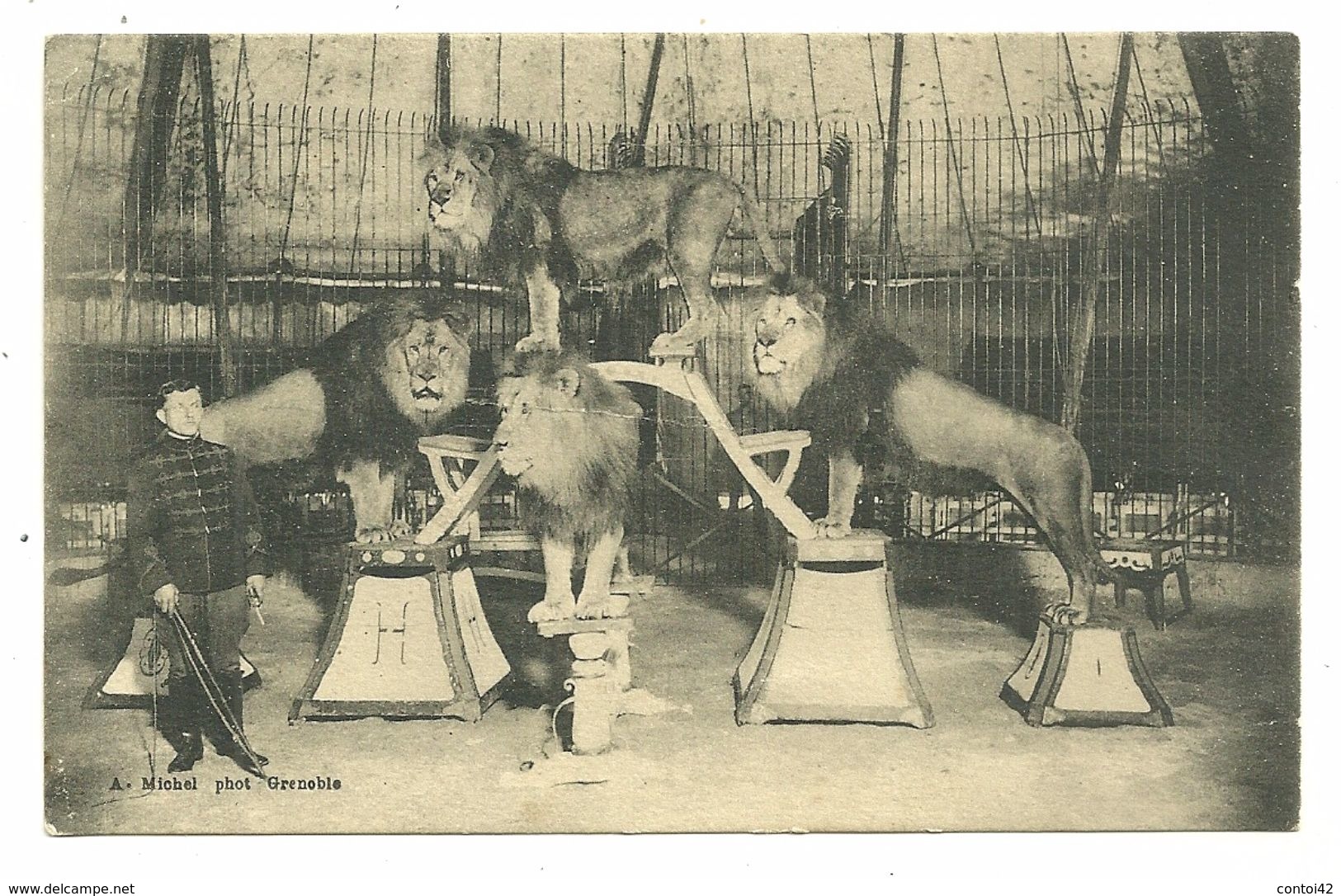 CIRQUE METIER DOMPTEUR LIONS SPECTACLE EDITEUR MICHEL GRENOBLE - Zirkus
