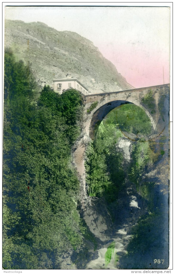 PIEMONTE ?  Ponte Ad Arco Sul Torrente  Torino Per Conzano 1907 - Da Identificare