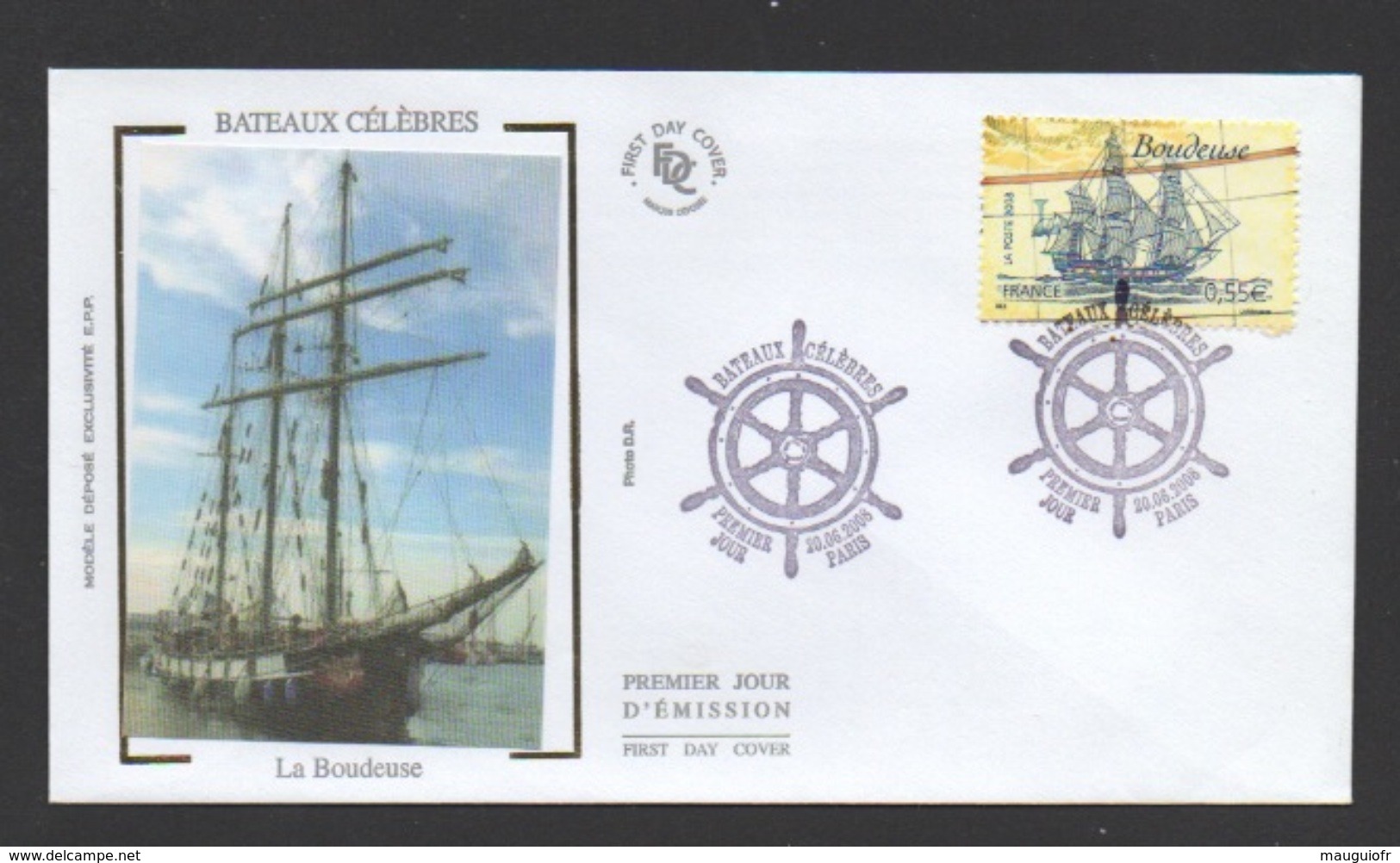 DF / FDC DU TP 4251 BATEAUX VOILIERS CÉLÈBRES / LA BOUDEUSE - Lettres & Documents