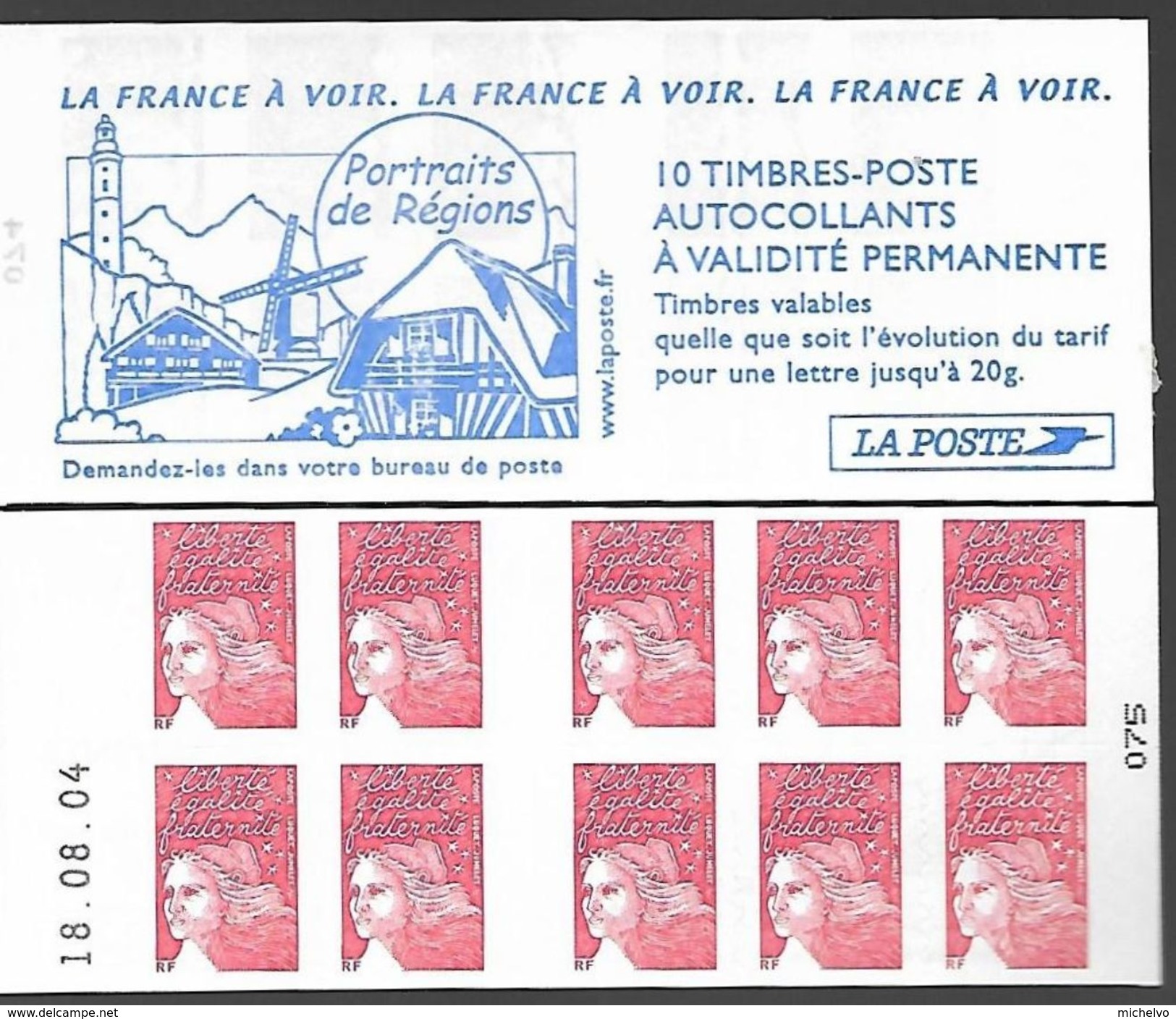 France 2001 - Yv N° 3419 - C 17 ** - La France à Voir - Portraits De Régions (daté) - Autres & Non Classés