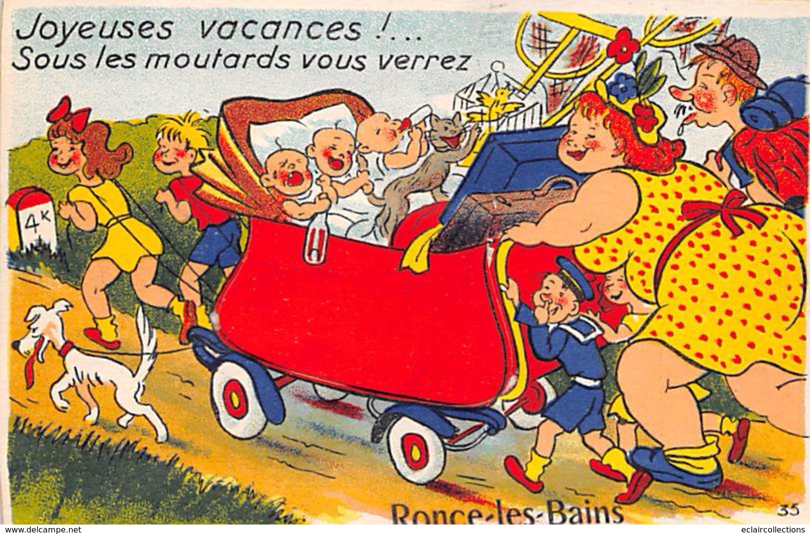 Ronce Les Bains      17    Joyeuses Vacances: Carte A Système A Tirette Muli-vues      (voir Scan) - Sonstige & Ohne Zuordnung