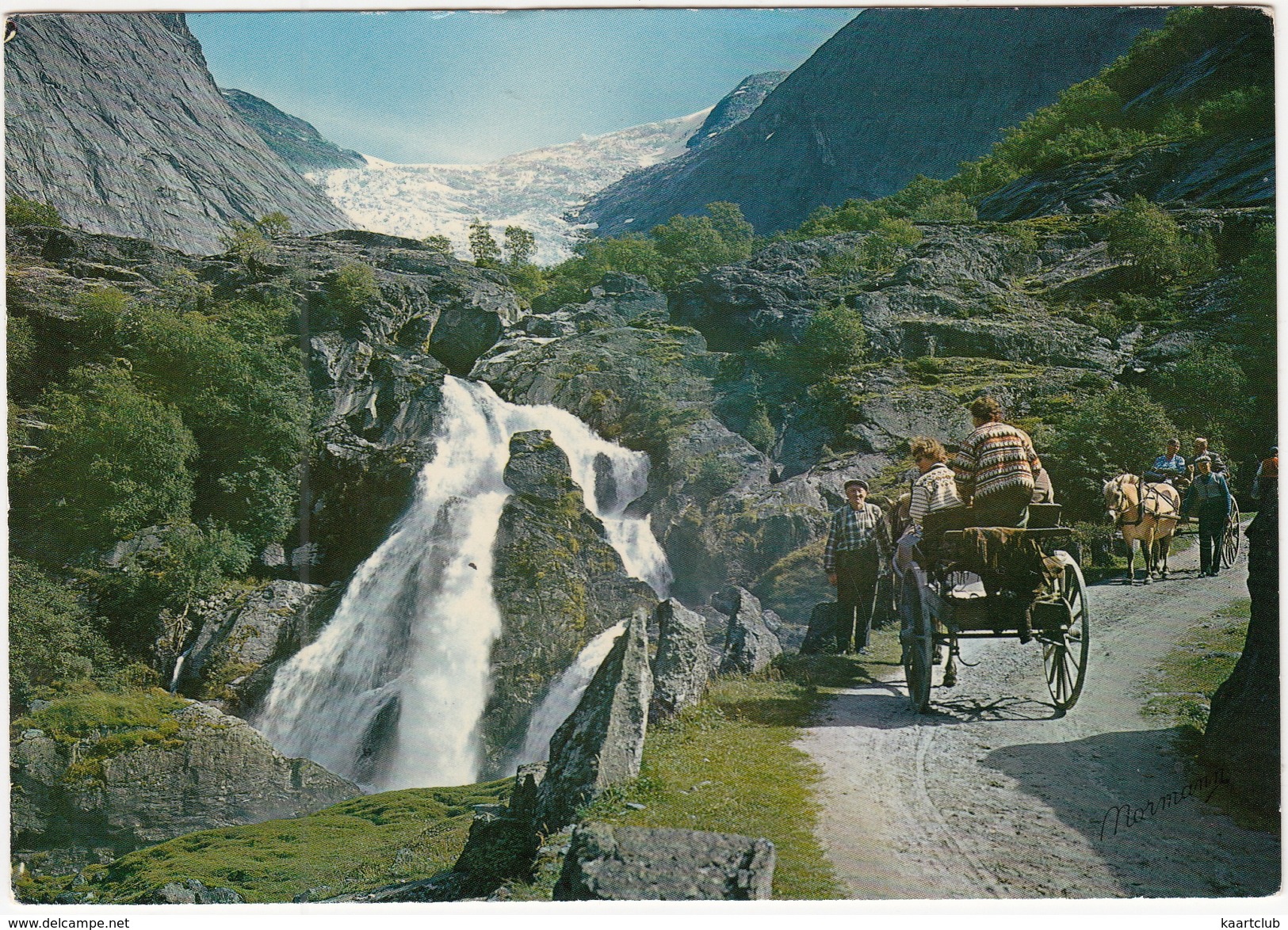 Briksdalbraen, Olden - Nordfjord - HORSE-CARTS  - (Norge/Norway) - Noorwegen