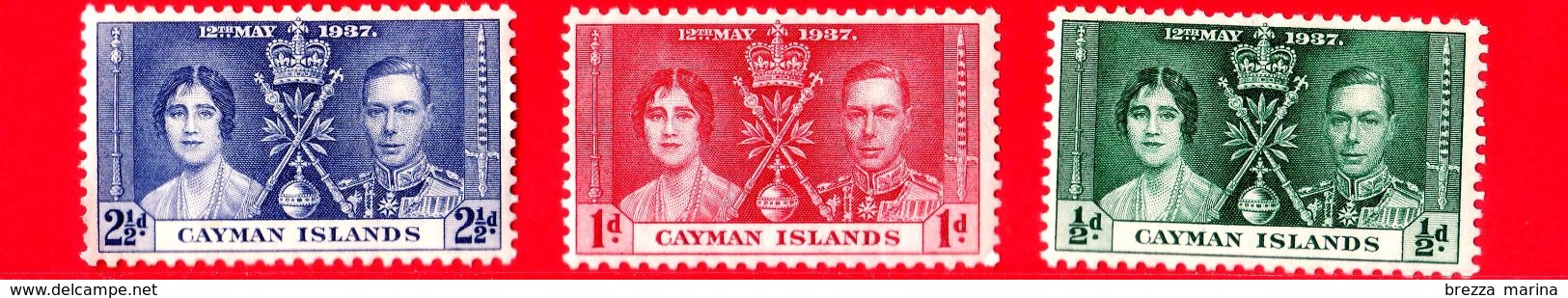 CAYMAN ISLAND - 1937 - Incoronazione Di Re Giorgio VI E Della Regina Elisabetta - Serie Completa - Cayman (Isole)