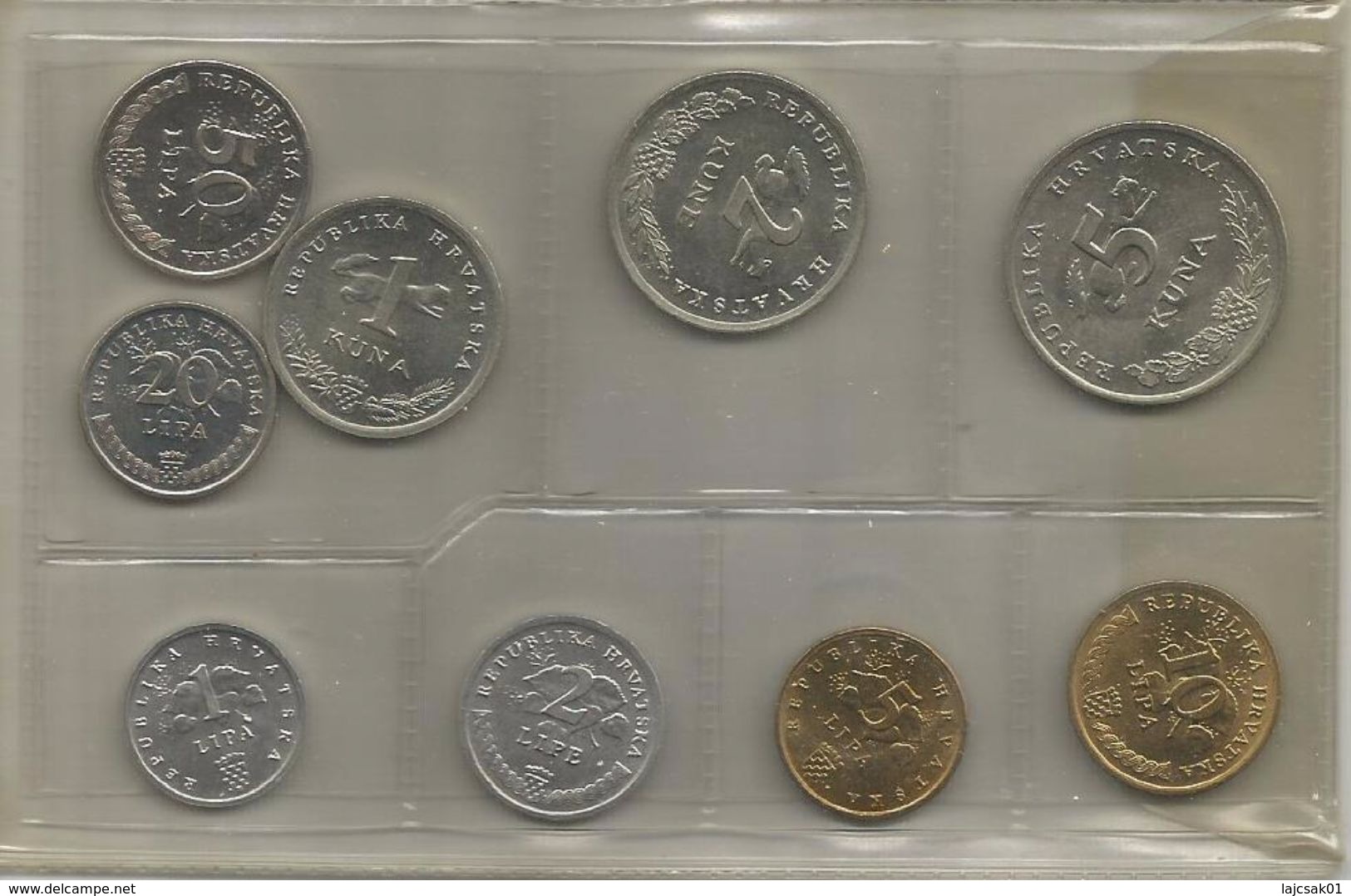 Croatia 1993. High Grade Complete Coin Set - Croatia