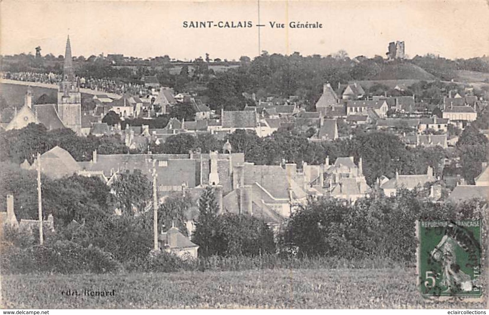 Saint Calais      72       Vue Générale     (voir Scan) - Saint Calais