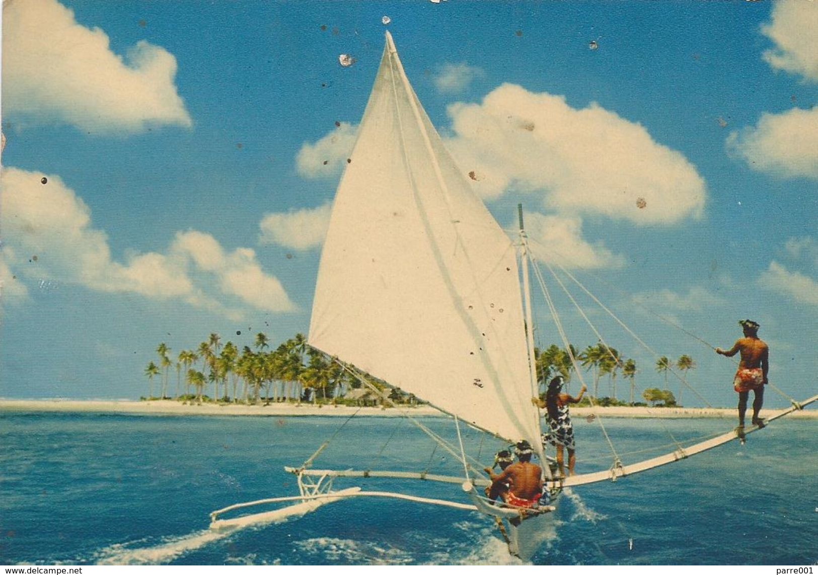 French Polynesia Polynesie 1970 Vaitapa Bora Bora Residence Governor Viewcard - Brieven En Documenten