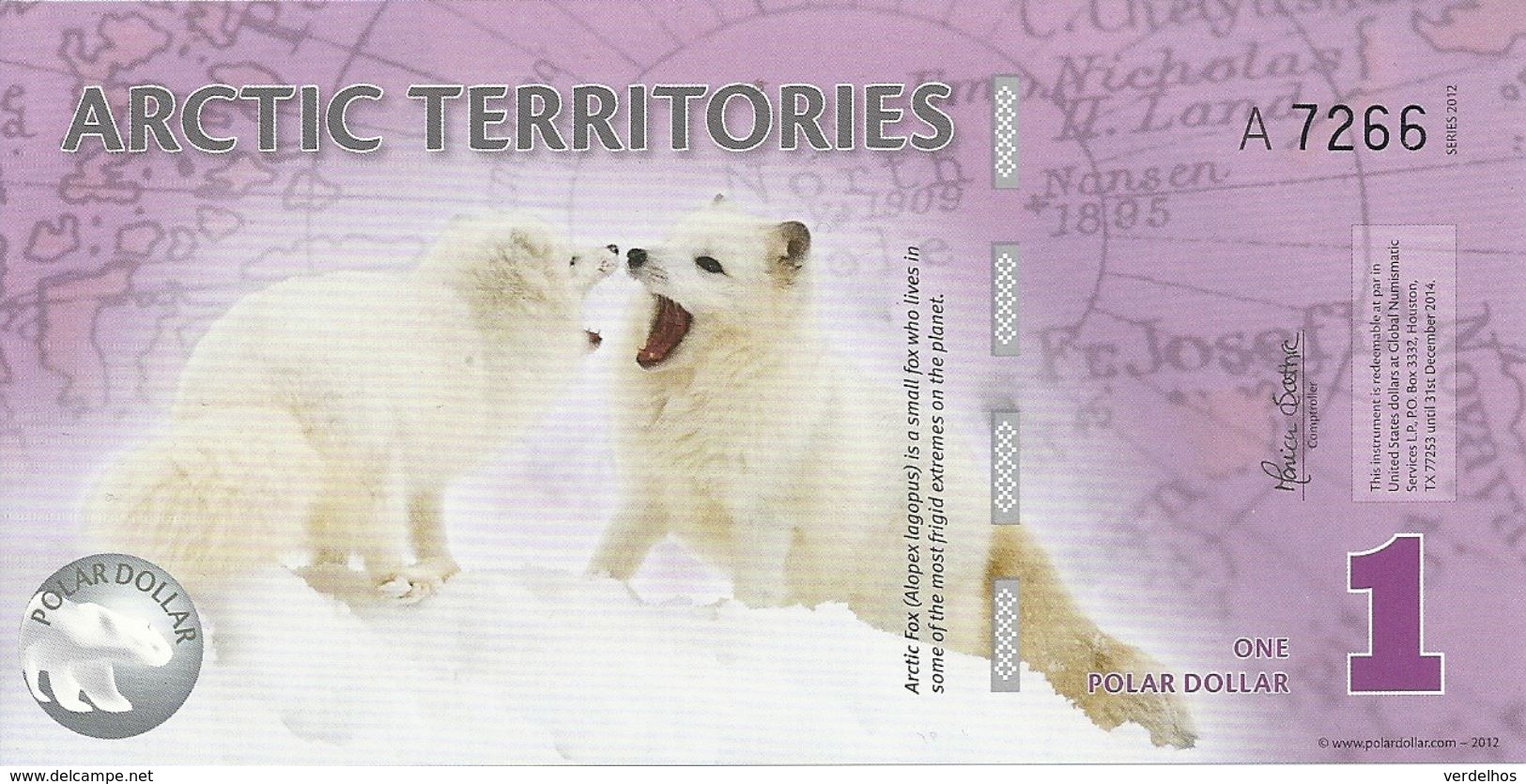 ARCTIC TERRITORIES 1 POLAR DOLLAR 2012 UNC - Other - America