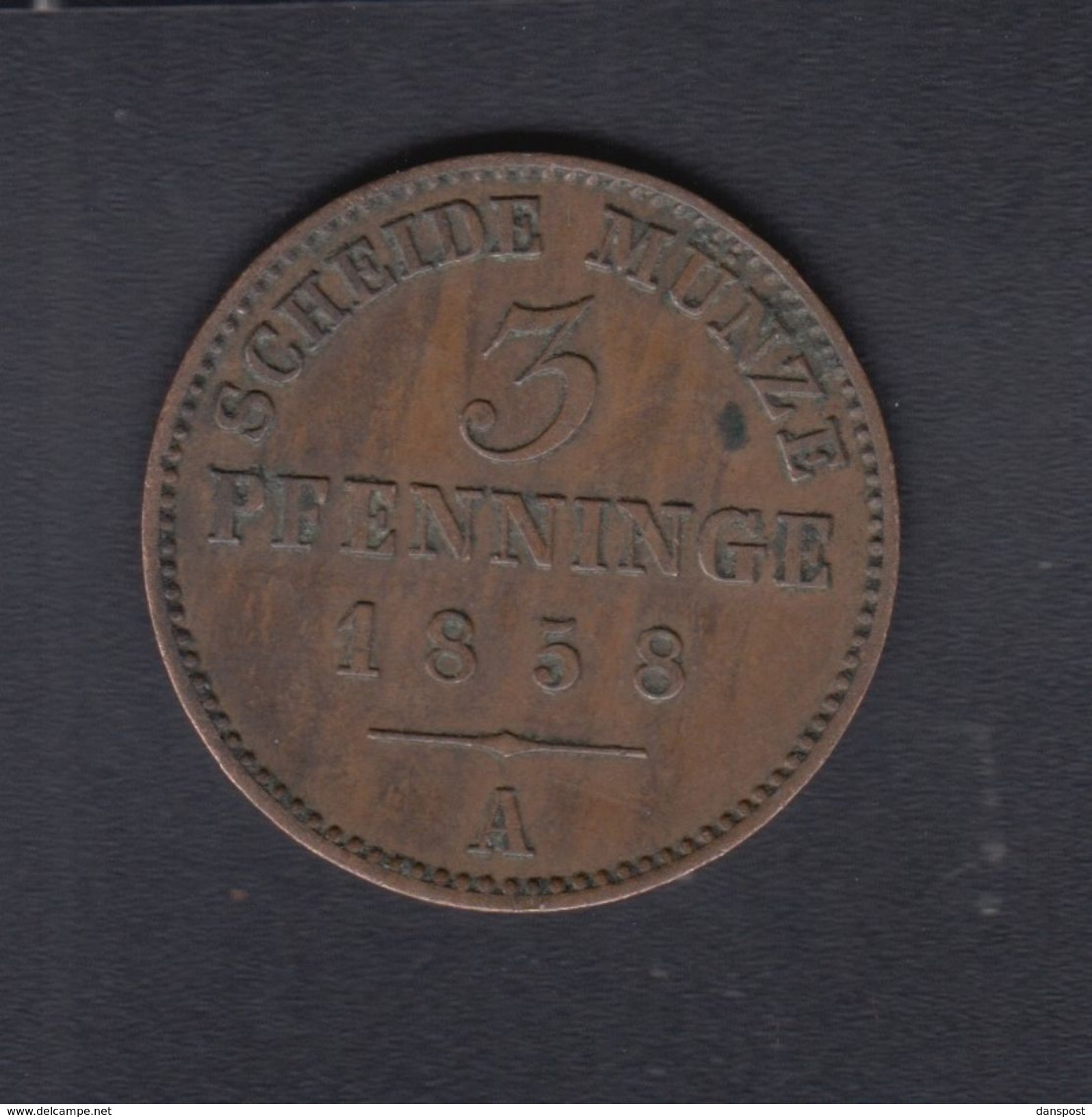 Preussen 3 Pfennig 1858 A - Monedas Pequeñas & Otras Subdivisiones