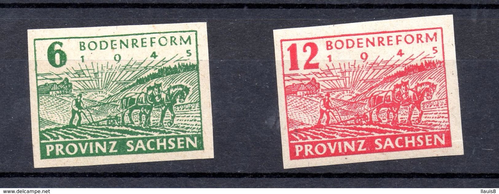 PROVINZ SACHSEN.  AÑO 1946.  Mi 85/86 (MNH) - Otros & Sin Clasificación