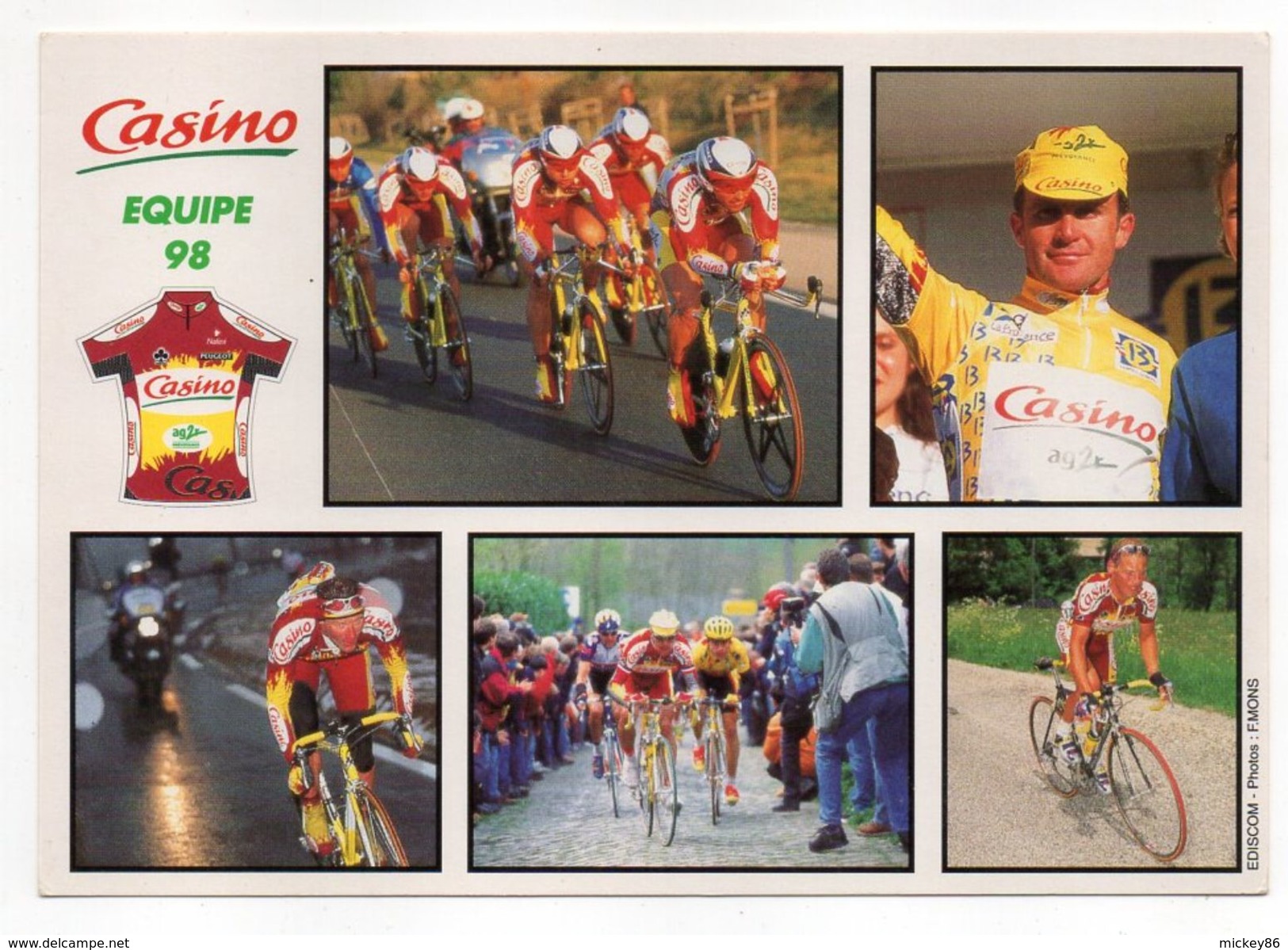 Sport--Cyclisme--1998--équipe Casino--Multivues --- Vélo (animée).............à Saisir - Wielrennen