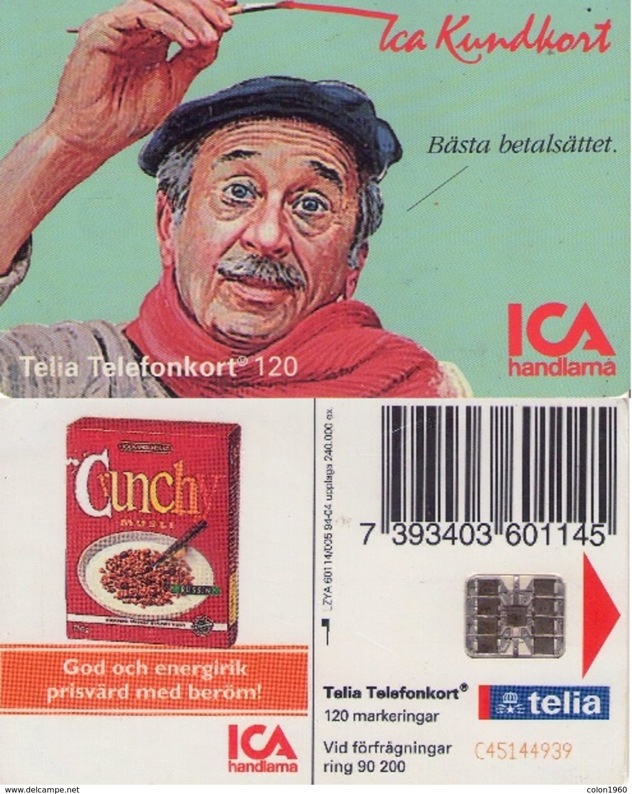 SUECIA. SE-TEL-120-0005A.  ICA Member Card - Ica Kundkort. 1994-04. (418) - Suecia