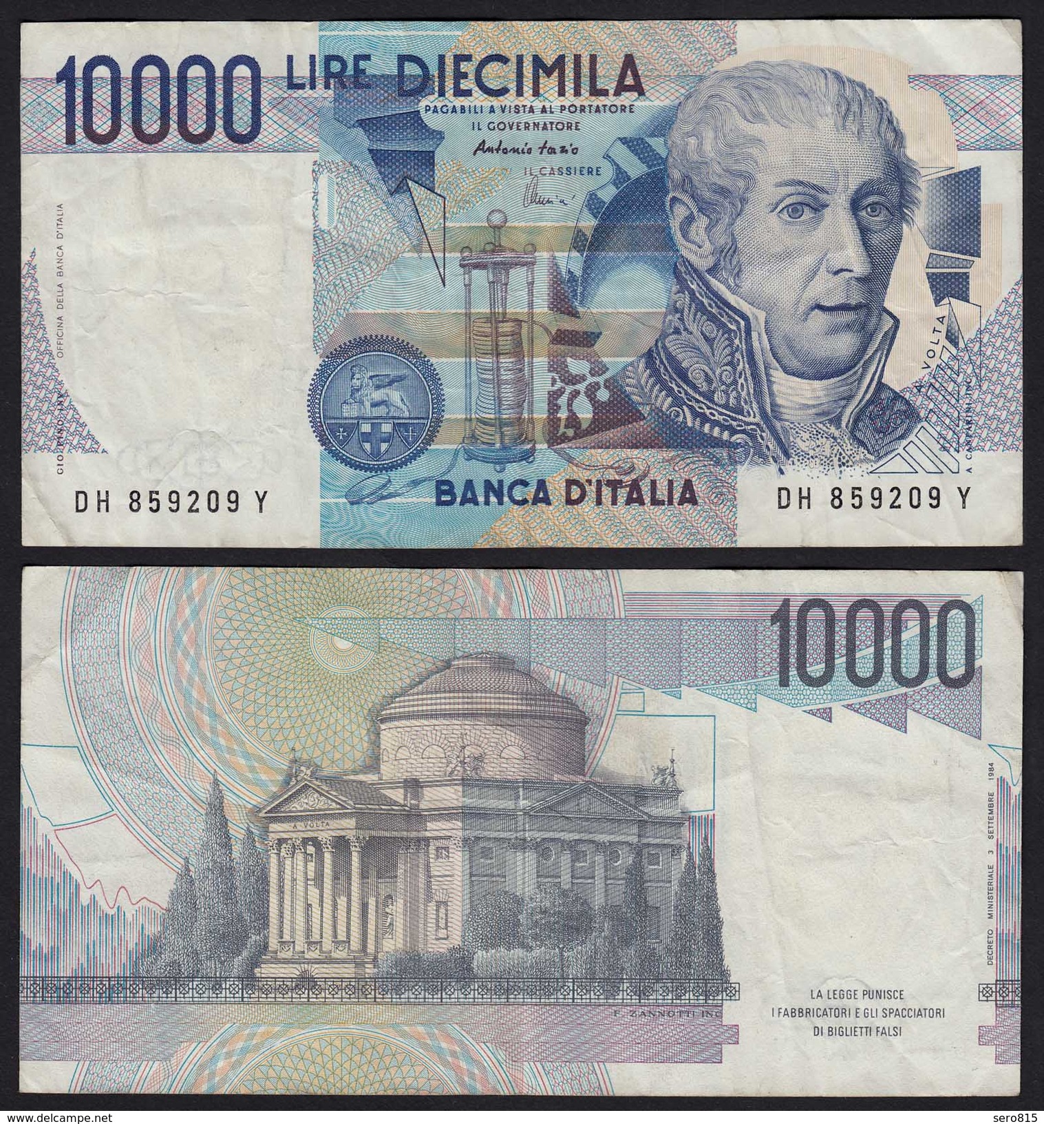 ITALIEN - ITALY 10000 10.000 Lire Banknote 1984 VF Pick 112d    (19952 - Otros & Sin Clasificación