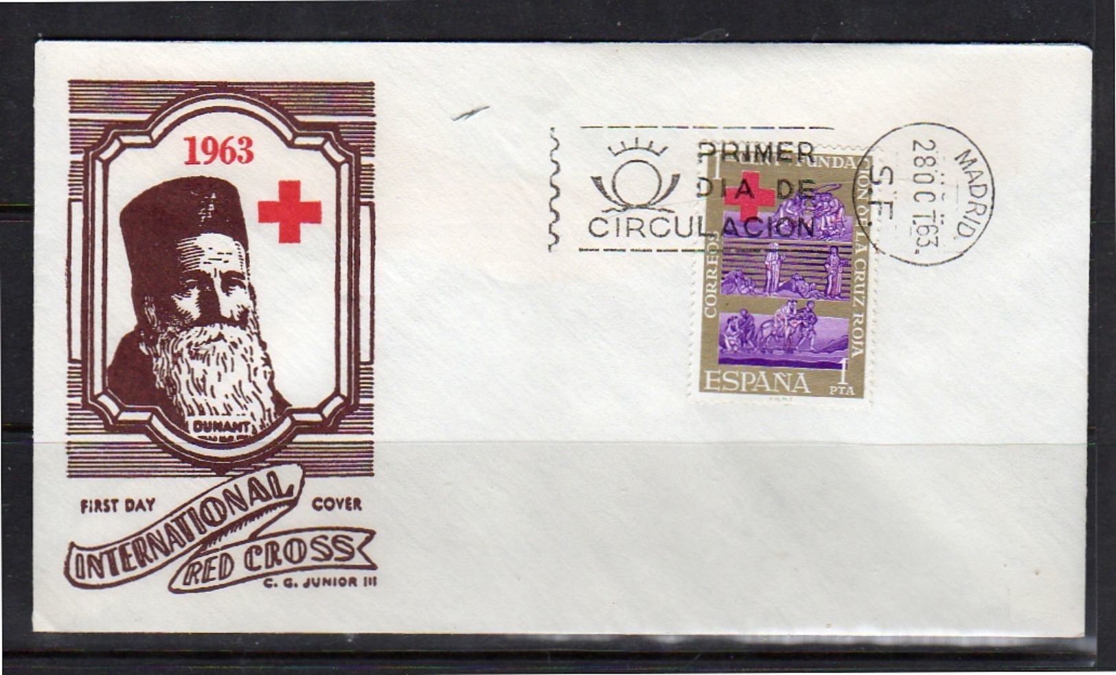 Red Cross Henri Dunant Early FDC (155) - FDC