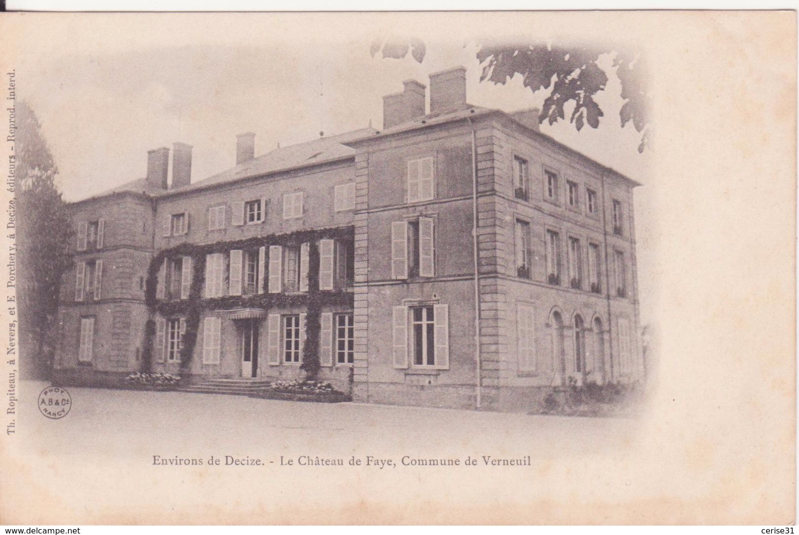CPA - Env De DECIZE - Le Château De Faye, Commune De Verneuil - Decize