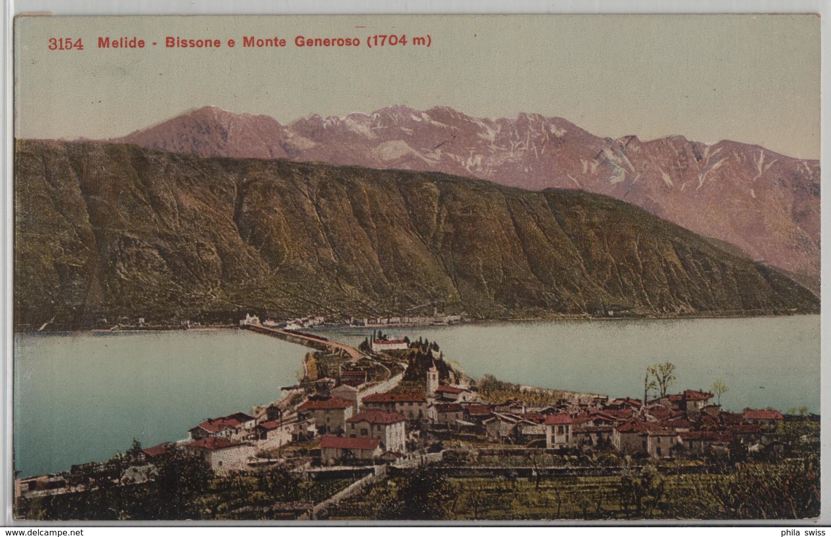 Melide - Bissone Et Monte Generoso - Photoglob - Bissone