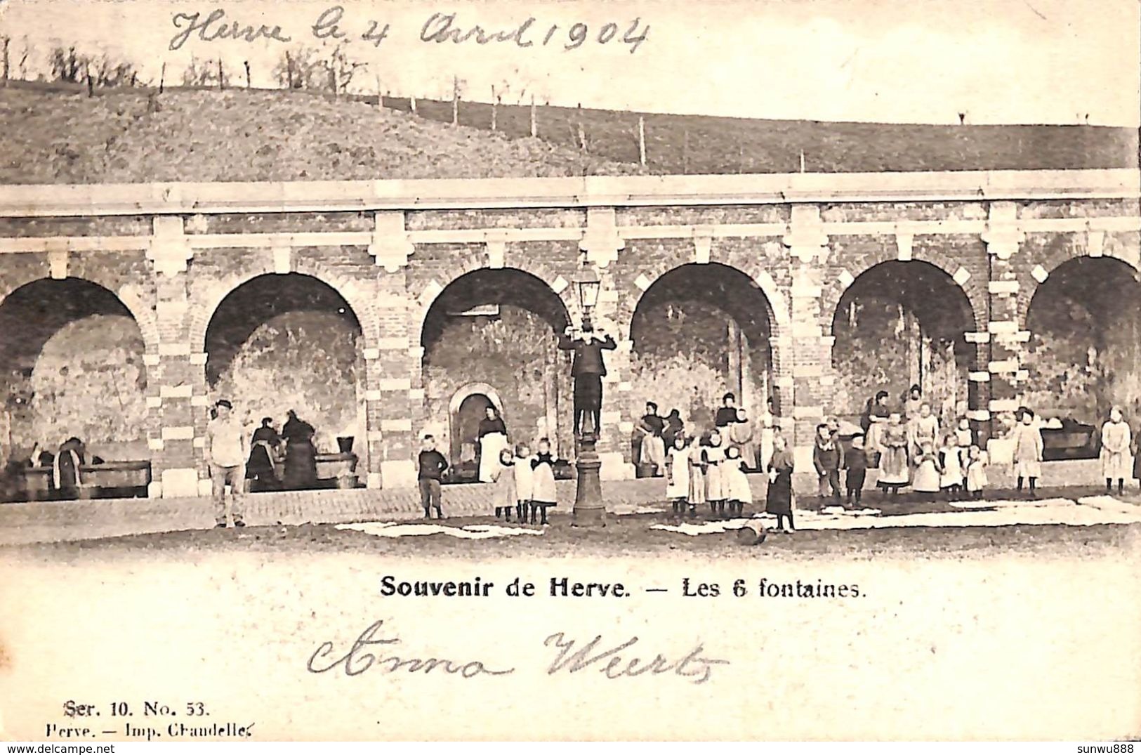 Herve - Les 6 Fontaines (animée, 1904, Imp. Chandelle, Image Artistique) - Herve