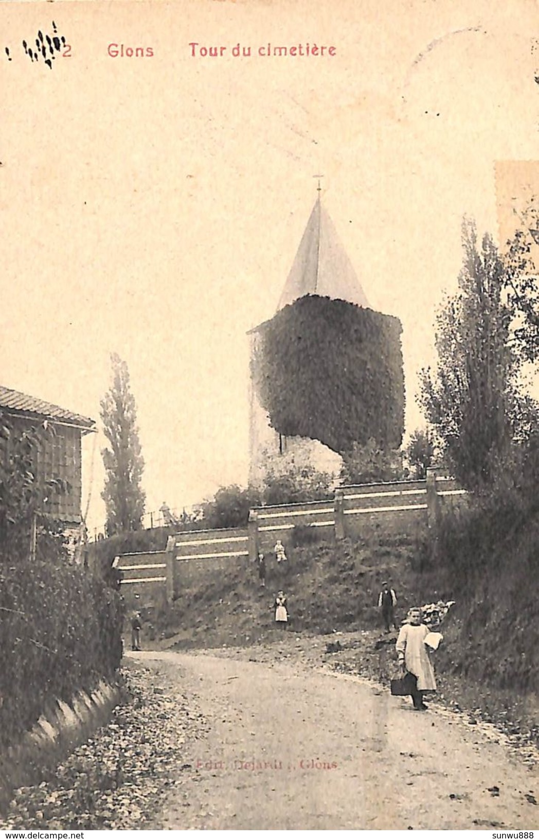 Glons - Tour Du Cimetière (animée, Edit. Dejardin) - Bassenge