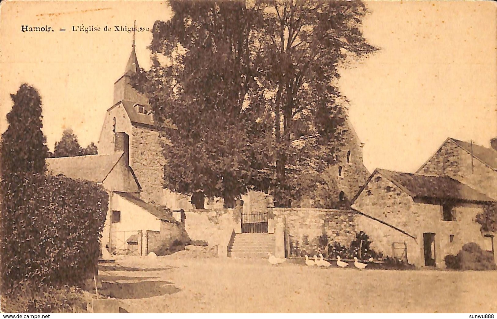 Hamoir - L'Eglise De Xhygnesse (animée, Oies, Desaix) - Hamoir