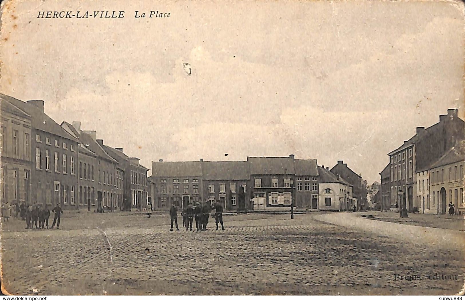 Herk De Stad Herck La Ville - La Place (animation, Edit. Uitg. Brems, 1907) - Herk-de-Stad