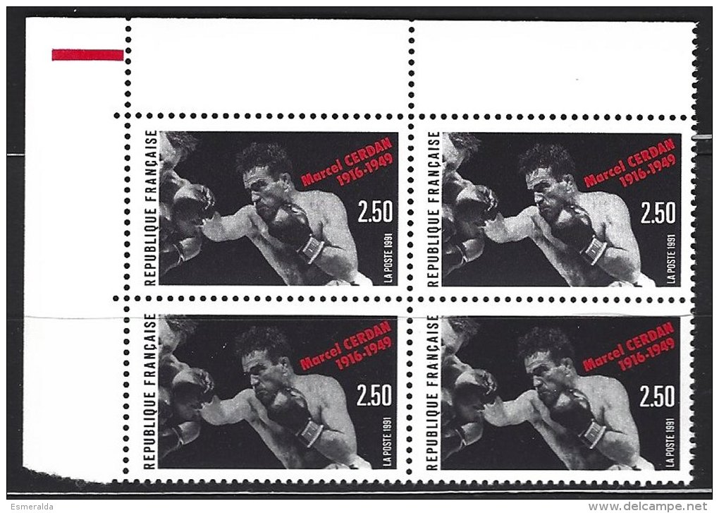 Yv 2729 Bloc De 4 **  Boxe, Un Combat De Cerdan - Unused Stamps
