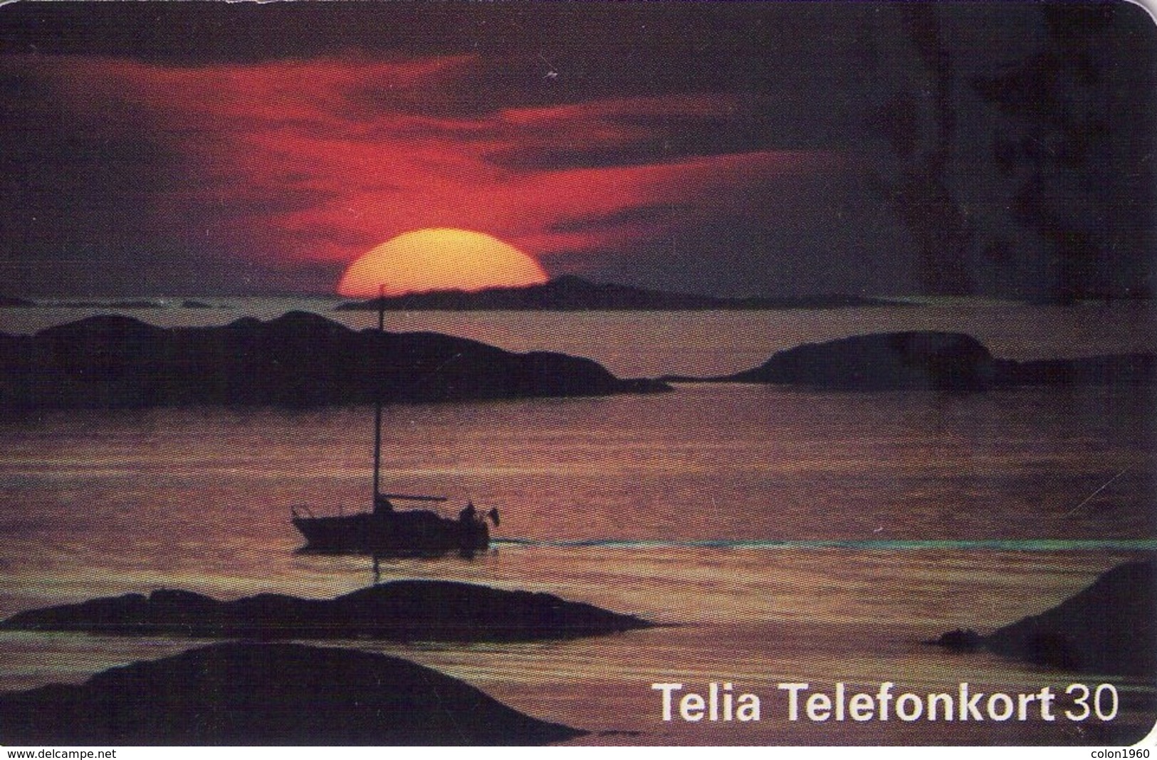 SUECIA. SE-TEL-030-0162. Sunset - Landscape In Sunset. 1996-07. (472) - Schweden