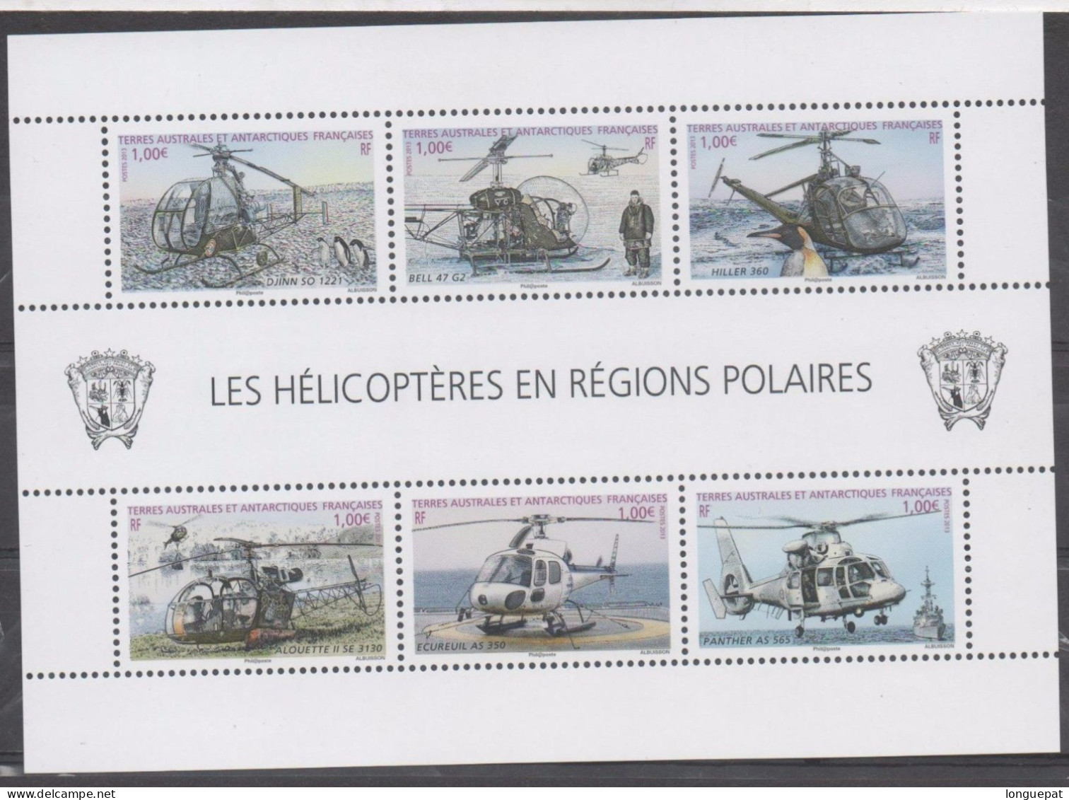 T.A.A.F. - Transports - Hélicoptères En Régions Polaires : Djinn, Bell, Hiller, Alouette, Ecureuil, Panther - Ungebraucht