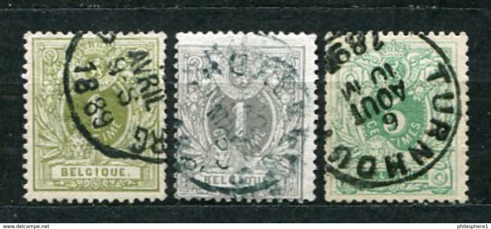 Belgien Nr.39/41        O  Used       (628) - 1869-1888 Liggende Leeuw