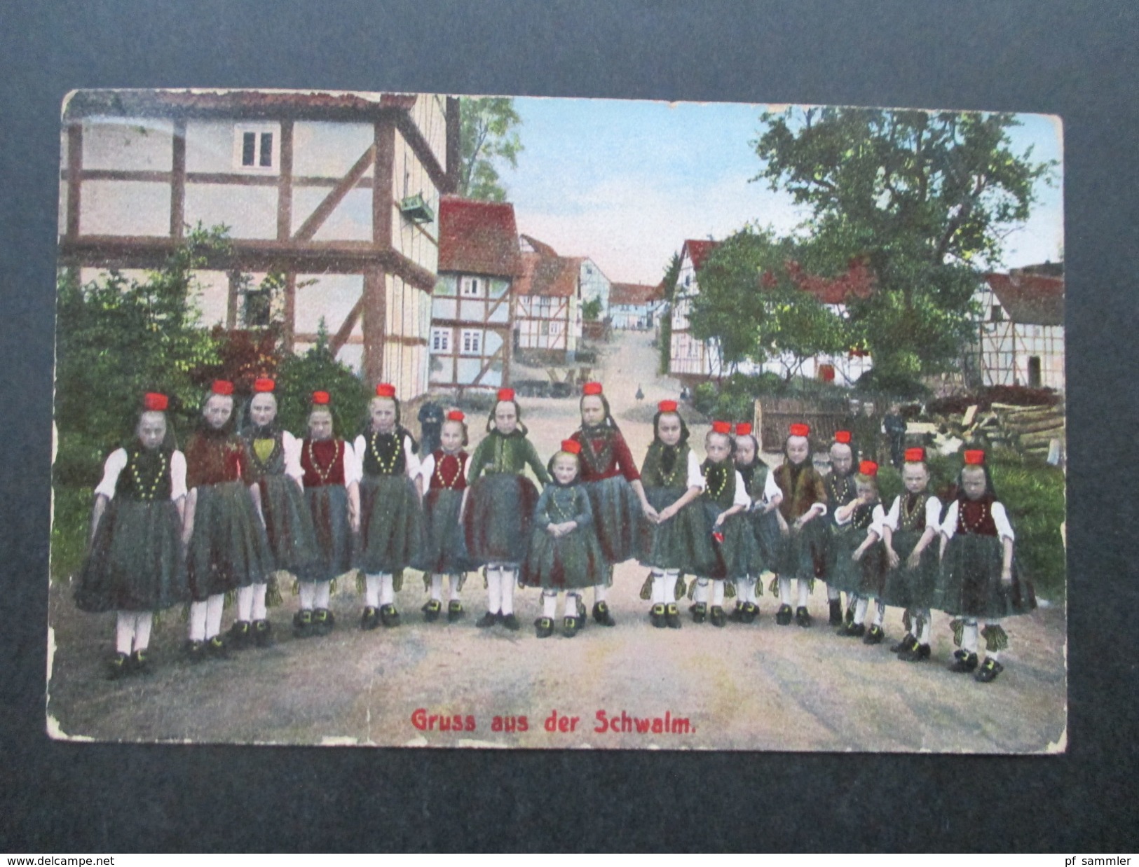 AK 1909 Kinder In Tracht. Gruss Aus Der Schwalm. Treysa. Kunstverlag Siegfried Bäcker, Cassel No 2110 - Personnages